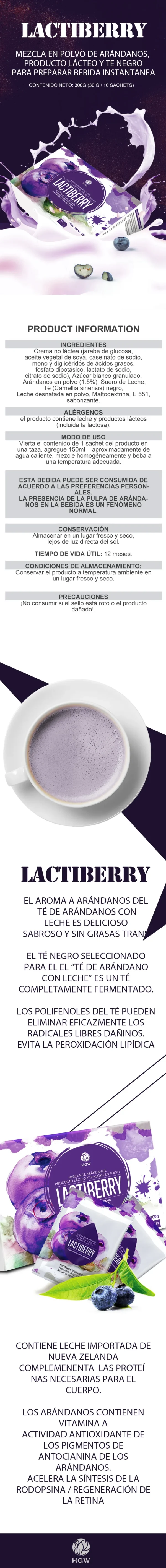 lactiberry – nutrición con arándanos, lácteos y té negro